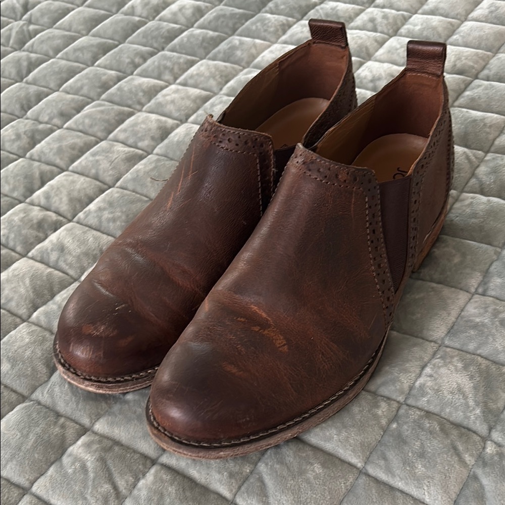 Josef Seibel Brown Leather Loafers Slip-Ons